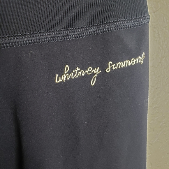 Gymshark Whitney Simmons Butt Scrunch Rib Waist Black Leggings - Picture 3 of 10